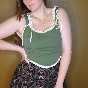 NWT Green Fairycore Top